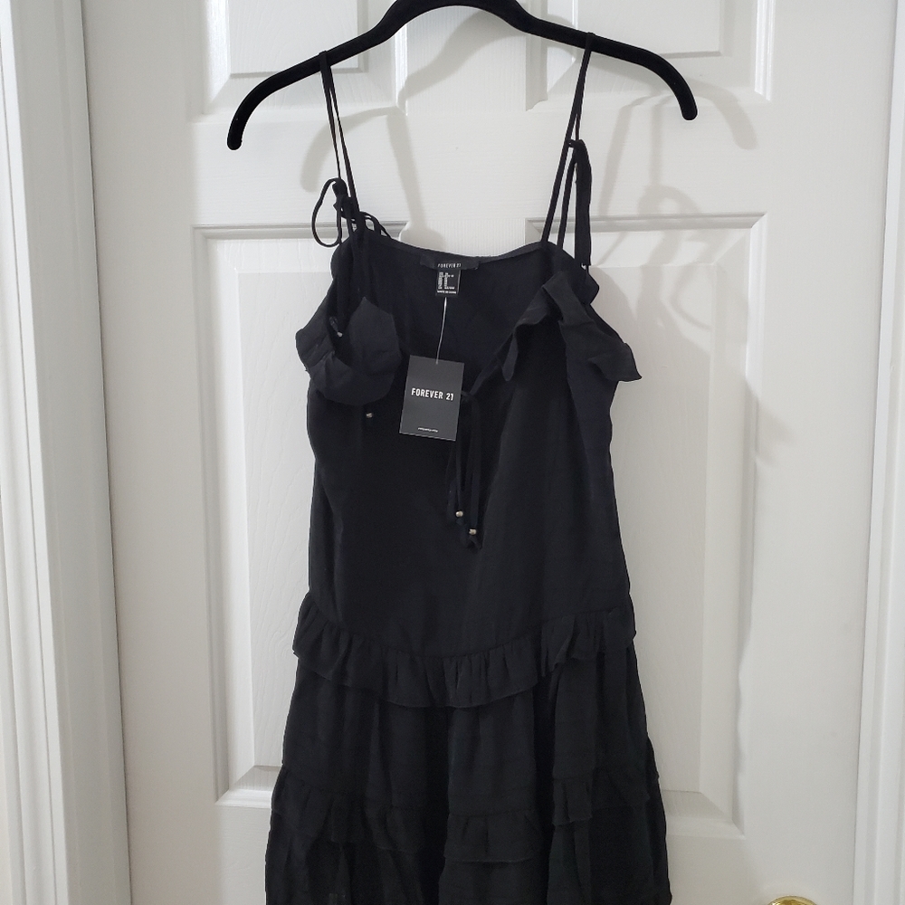 Forever 21 Black Mini Dress  Size Medium - Picture 3 of 8